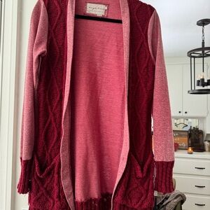 Evy's Tree Red and Pink Women's Cardigan